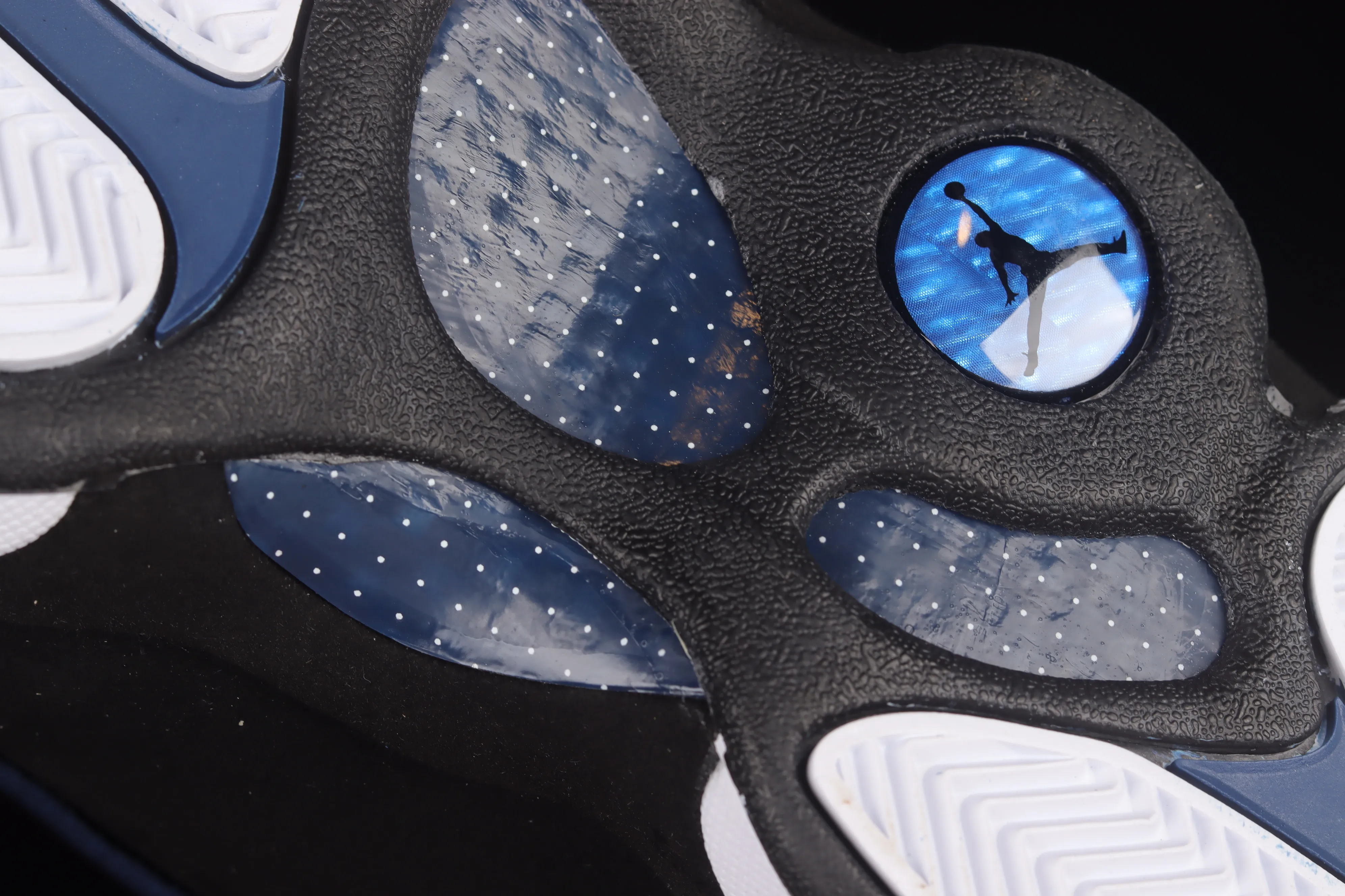 All categories Air Jordan Jordan series basketball shoes Air Jordan 13 pure original version Air Jordan 13 Flint AJ13 Joe 13 navy black and blue 3M reflective basketball shoes DJ5982-400